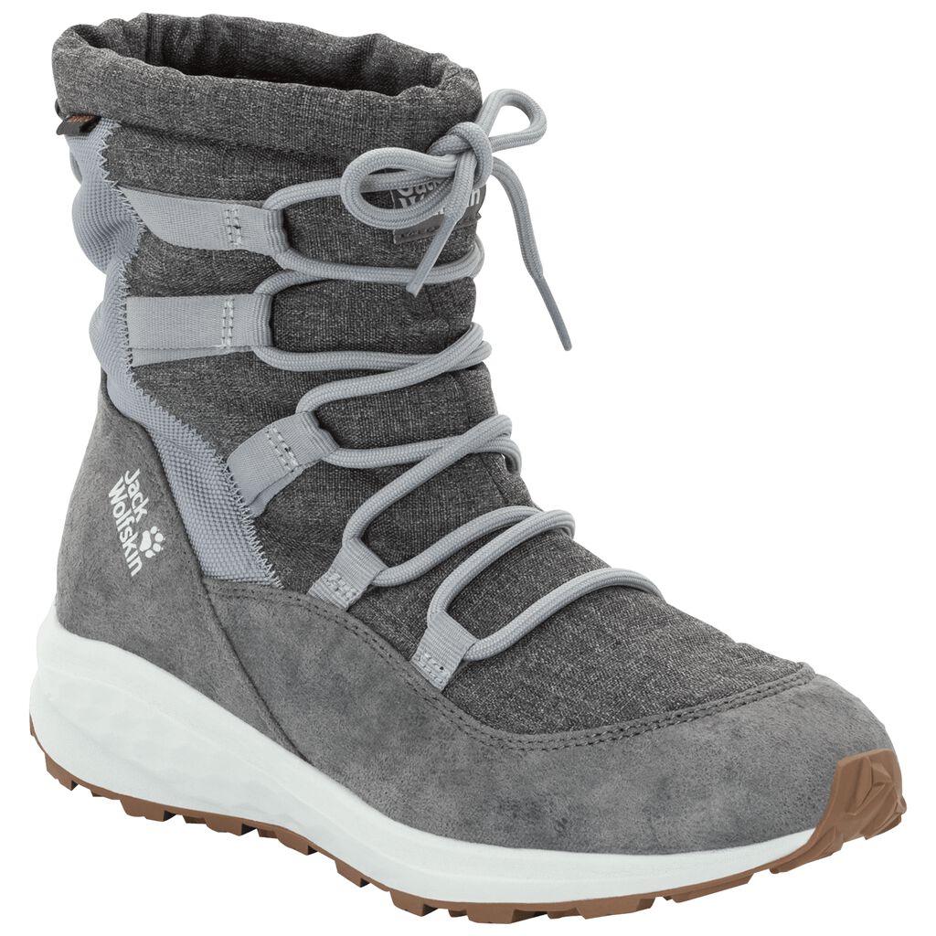 Jack Wolfskin NEVADA TEXAPORE MID μποτεσ χειμωνασ γυναικεια γκρι/ασπρα | GR5438742